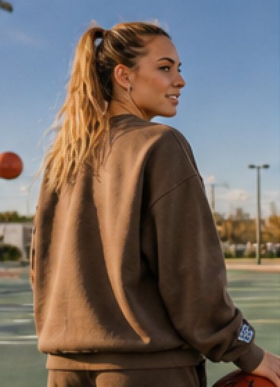 Washed Brown Crewneck