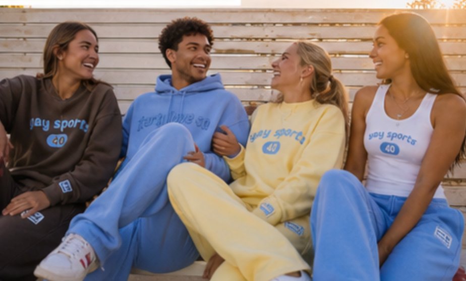 The crew at sunset